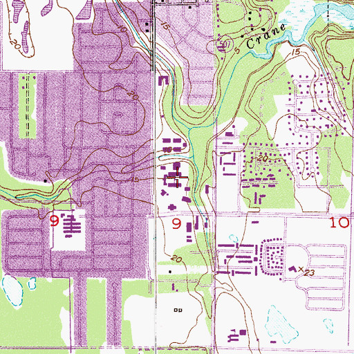 Topographic Map of Community Christian School, FL
