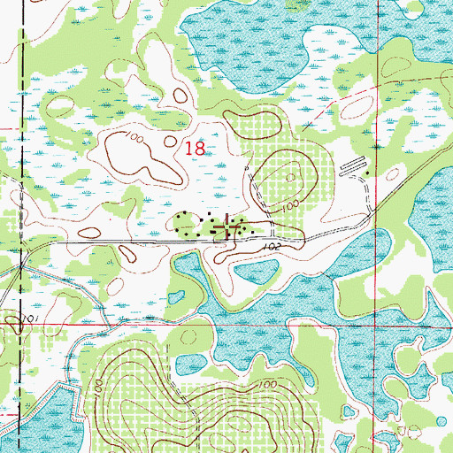 Topographic Map of Shady Grove Youth Camp, FL