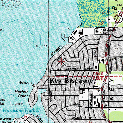Topographic Map of Saint Agnes Academy, FL