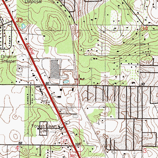 Topographic Map of McFall Station, FL