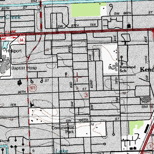 Topographic Map of Saint Timothy School, FL