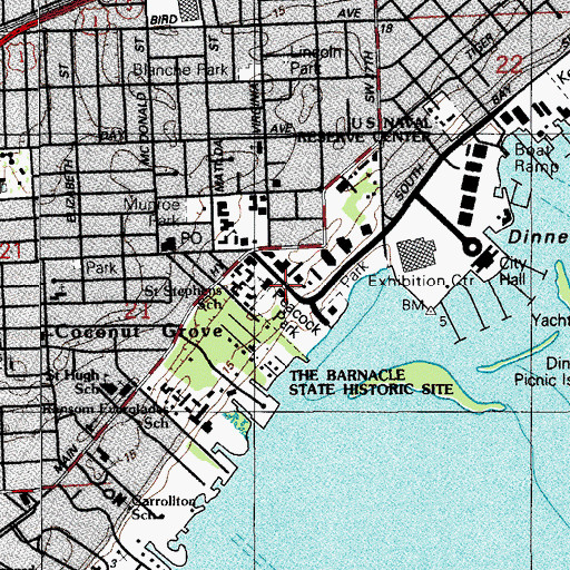 Topographic Map of Chamber of Commerce, FL