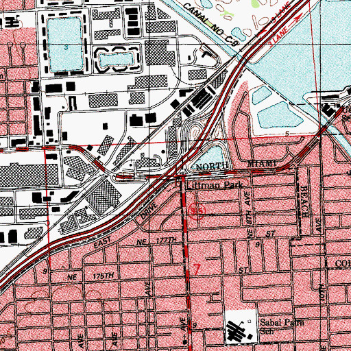 Topographic Map of Littman Park, FL