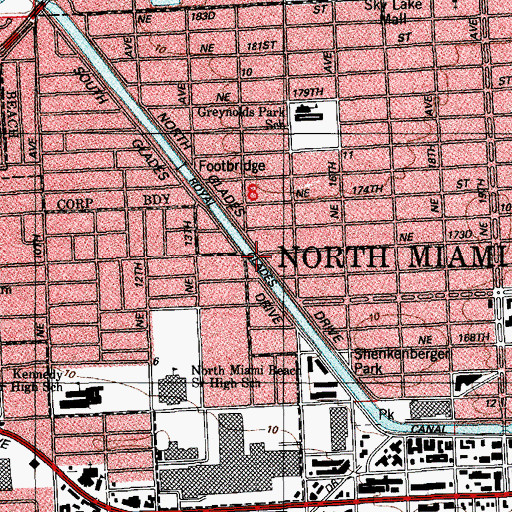 Topographic Map of Schreiber Promenade, FL