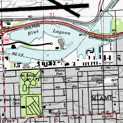 Topographic Map of Maceo Park, FL