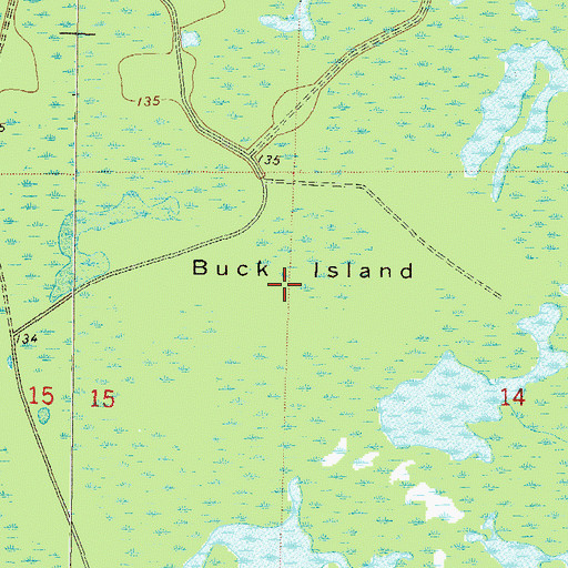 Topographic Map of Buck Island, FL