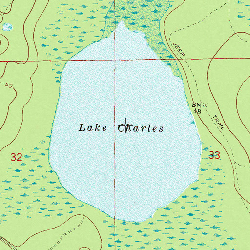 Topographic Map of Lake Charles, FL
