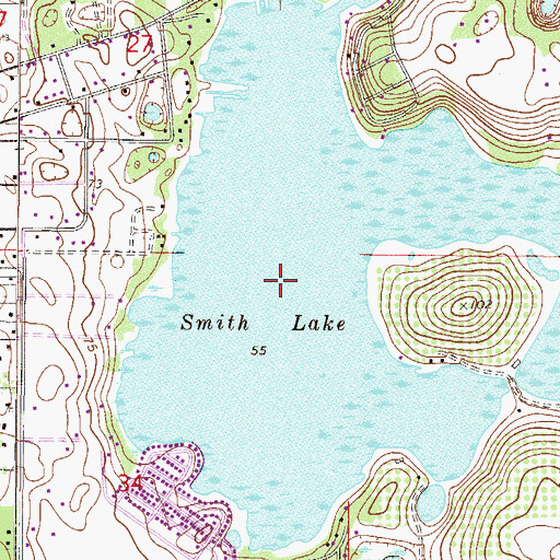 Topographic Map of Smith Lake, FL