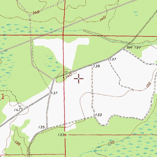 Topographic Map of Lake Butler Wildlife Management Area, FL