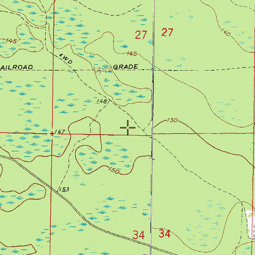 Topographic Map of Osceola Trail, FL