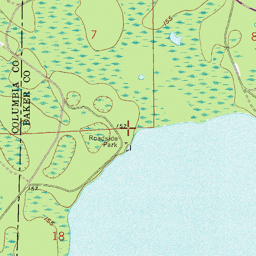 Topographic Map of Boat Basin Hunt Camp, FL