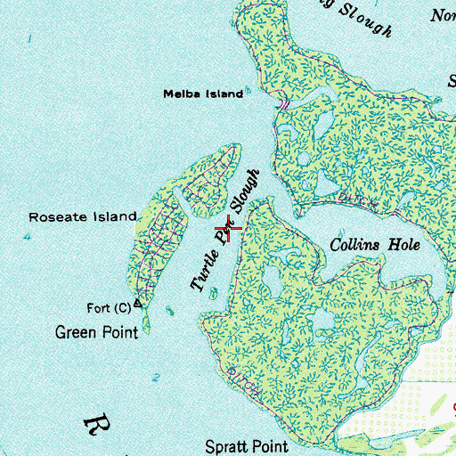 Topographic Map of Pelican Island National Wildlife Refuge, FL