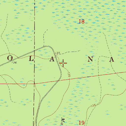 Topographic Map of Osceola National Forest, FL