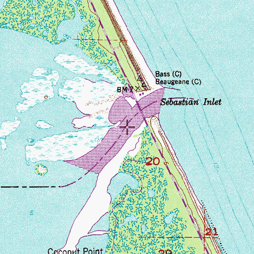 Topographic Map of Orchid Island, FL