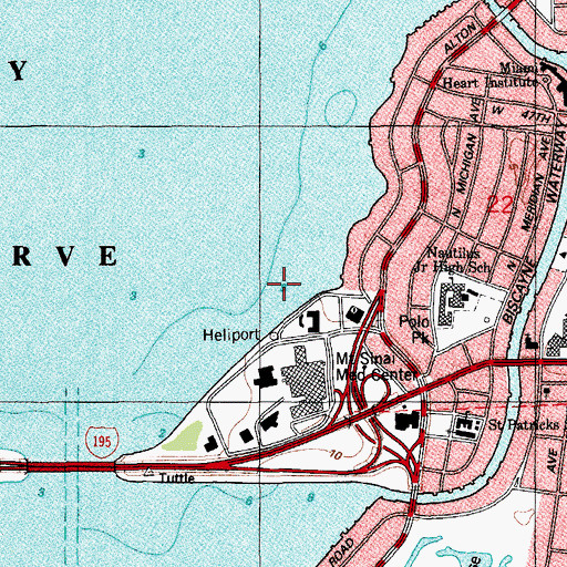 Topographic Map of Emergency Heliport, FL