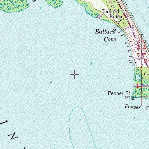 Topographic Map of Fulton Seaplane Base, FL