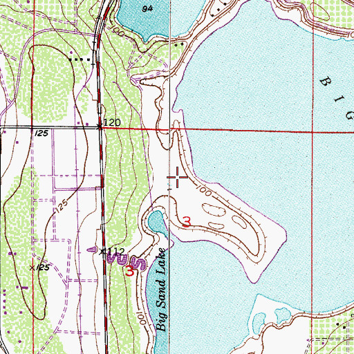 Topographic Map of Doctor Phillips Airport, FL