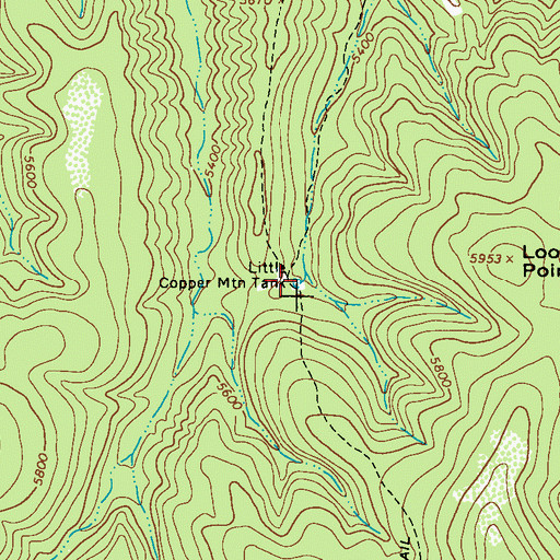 Topographic Map of Little Copper Mountain Tank, AZ