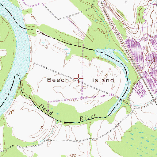 Topographic Map of Beech Island, SC
