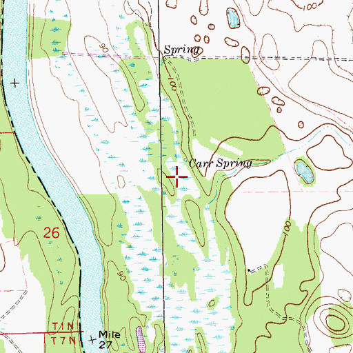 Topographic Map of Carr Spring, GA