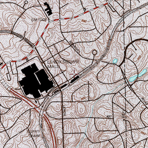 Topographic Map of Carter School, GA
