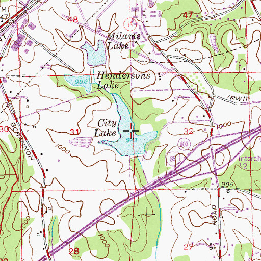 Topographic Map of City Lake, GA