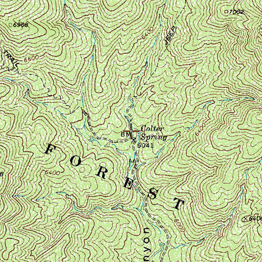 Topographic Map of Colter Spring, AZ