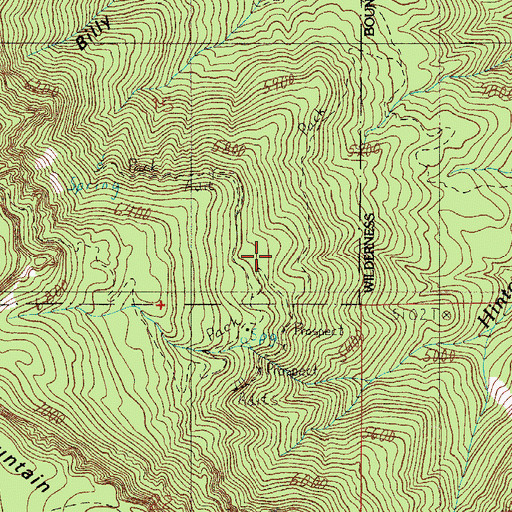 Topographic Map of Lucky Strike Mine, AZ