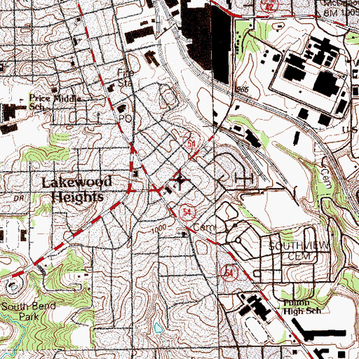 Topographic Map of Lakewood Elementary School (historical), GA