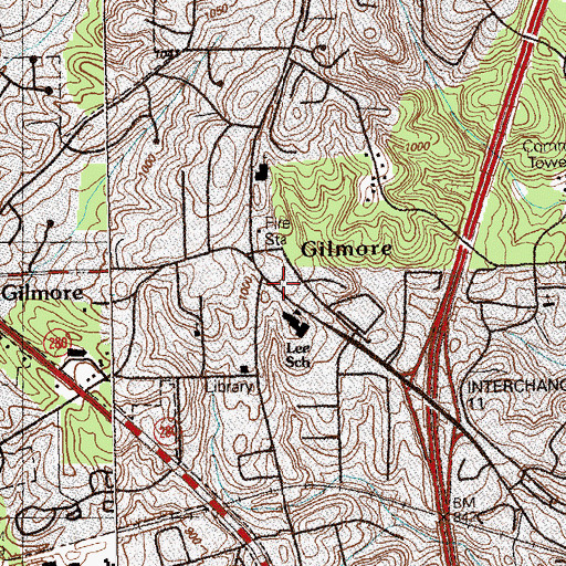Topographic Map of HAVEN Academy Fitzhugh Lee Campus, GA