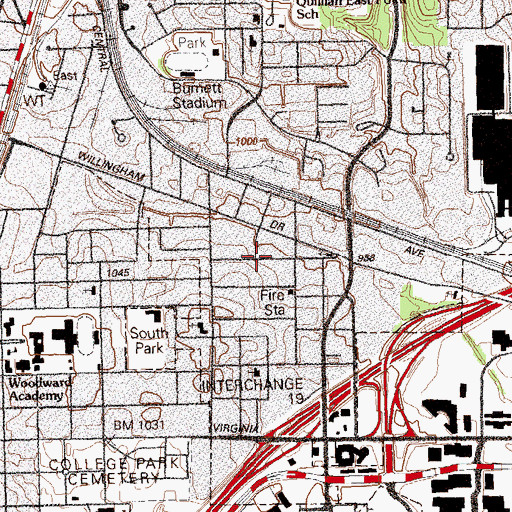 Topographic Map of Mariam Smith School, GA