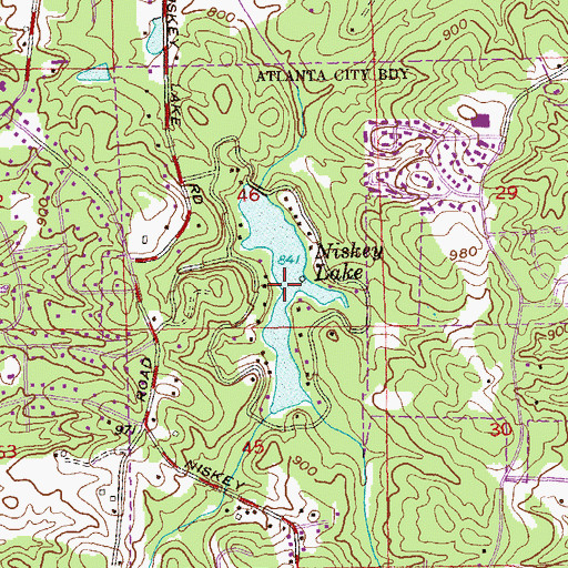 Topographic Map of Niskey Lake, GA