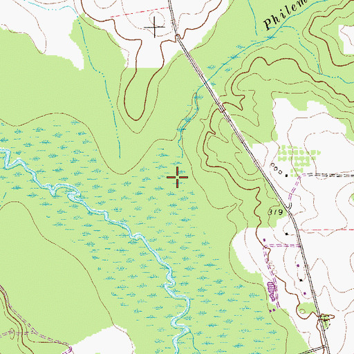 Topographic Map of Philema Creek, GA