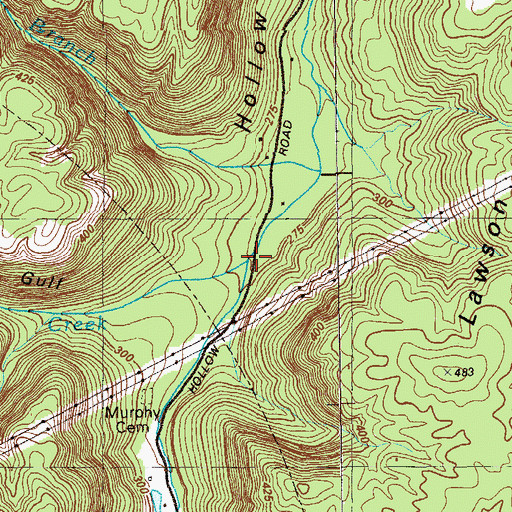 Topographic Map of Rattlesnake Creek, GA