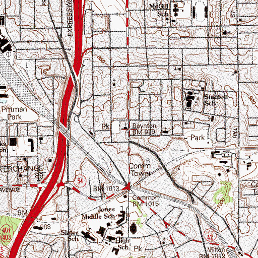 Topographic Map of Atlanta Healing Temple, GA