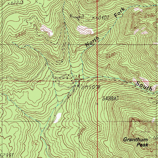 Topographic Map of North Fork Parker Creek, AZ