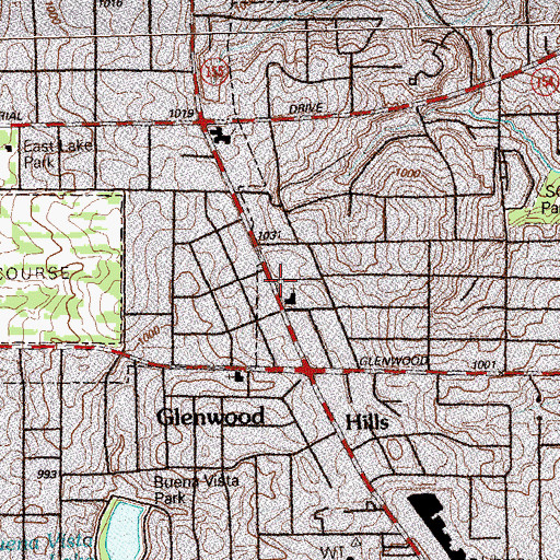 Topographic Map of Alexandria Memorial Church, GA