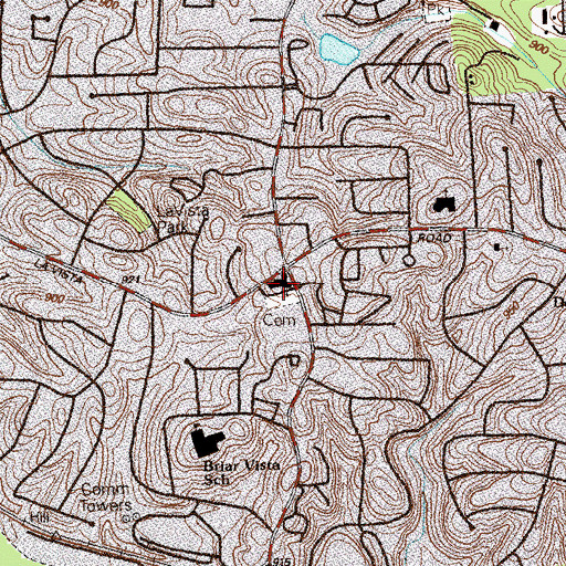 Topographic Map of La Vista, GA