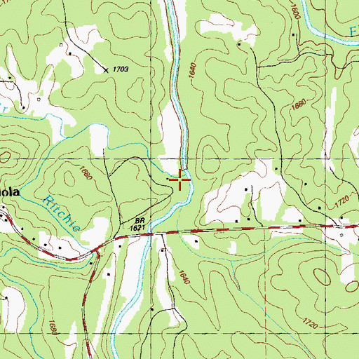 Topographic Map of Higdon Creek, GA