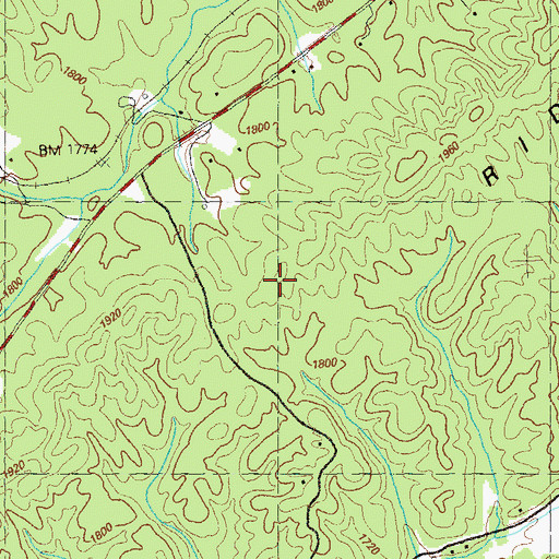 Topographic Map of Dividing Ridge, GA