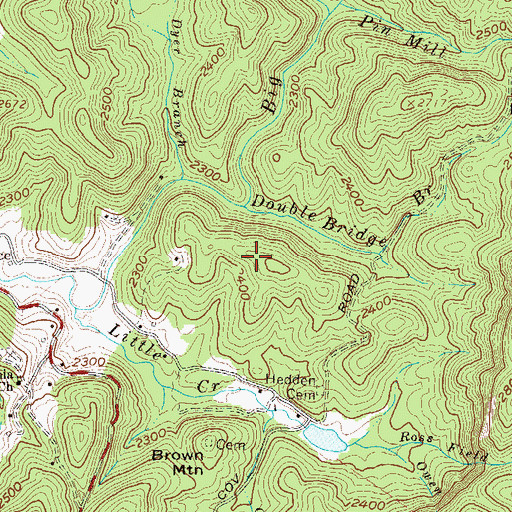 Topographic Map of Double Bridge Branch, GA