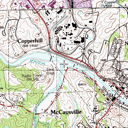 Topographic Map of Fightingtown Creek, GA