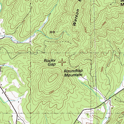 Topographic Map of Rocky Gap, GA