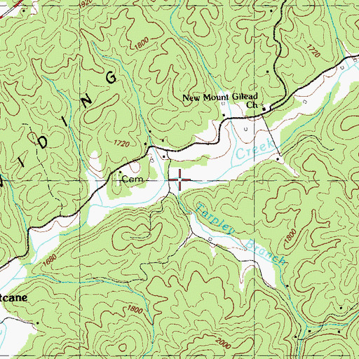 Topographic Map of Tarpley Branch, GA