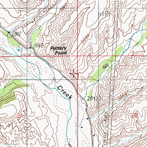 Topographic Map of Pottery Point, AZ
