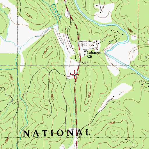 Topographic Map of Madola, GA