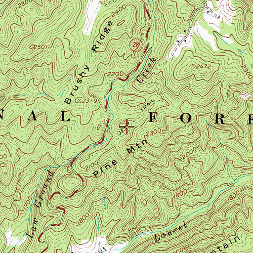 Topographic Map of Pine Mountain, GA