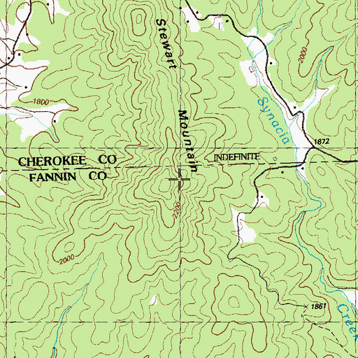 Topographic Map of Stewart Mountain, NC