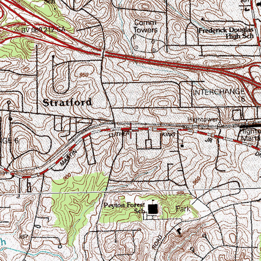 Topographic Map of Stratford, GA