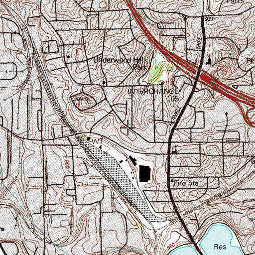 Topographic Map of Gospel Harvester Church, GA